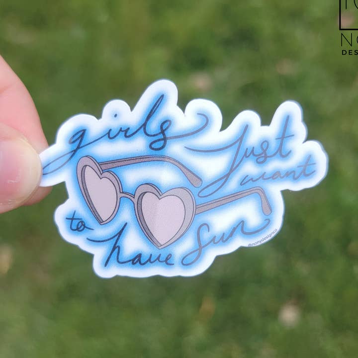 Pegatina troquelada para niñas «Just Want to Have para venta al por mayor de Nony Design Company