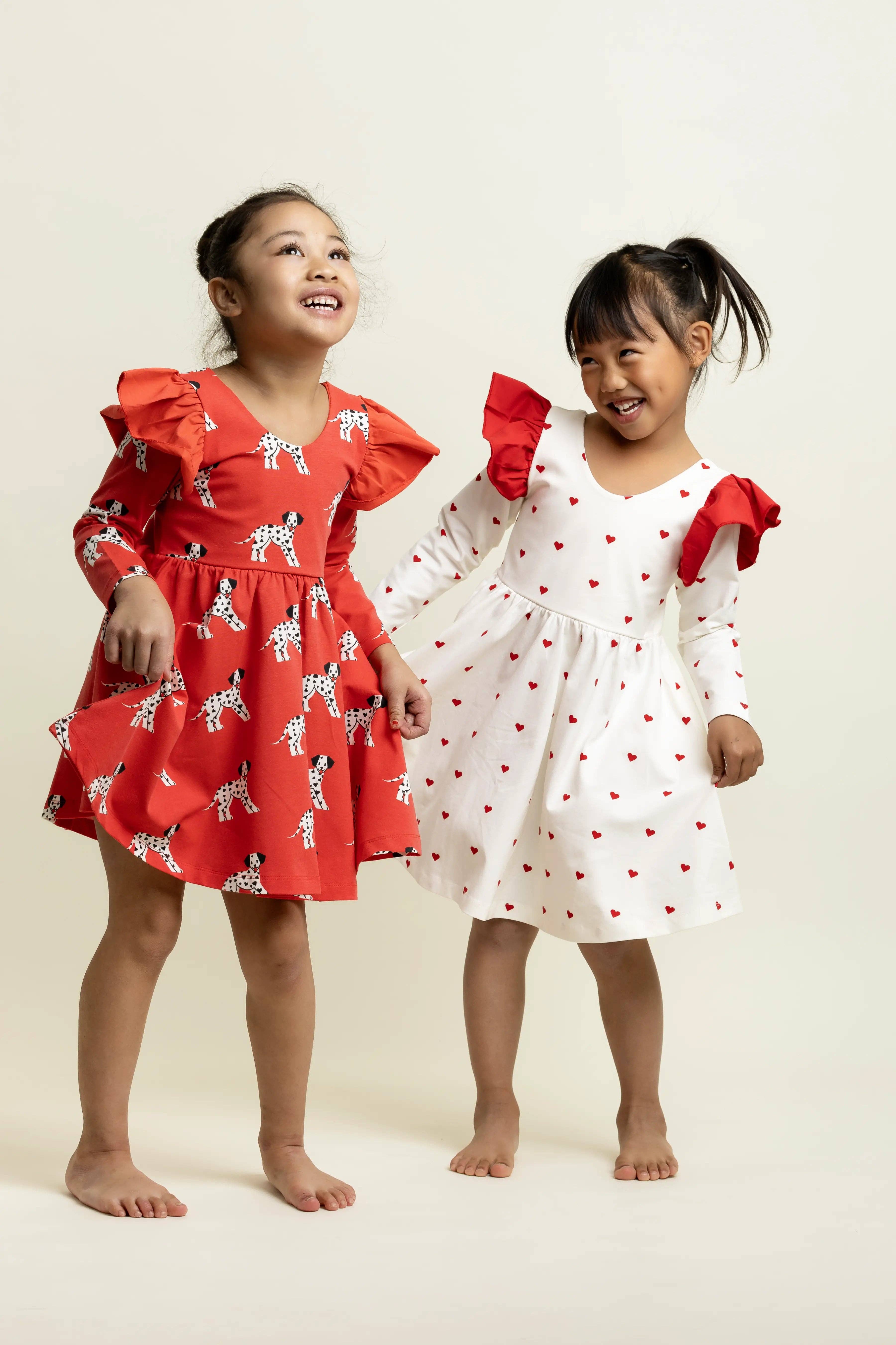Monica + Andy - Vente Robe – enfant - Robe à volants double Saint-Valentin Let's Dance_Petits Cœurs4