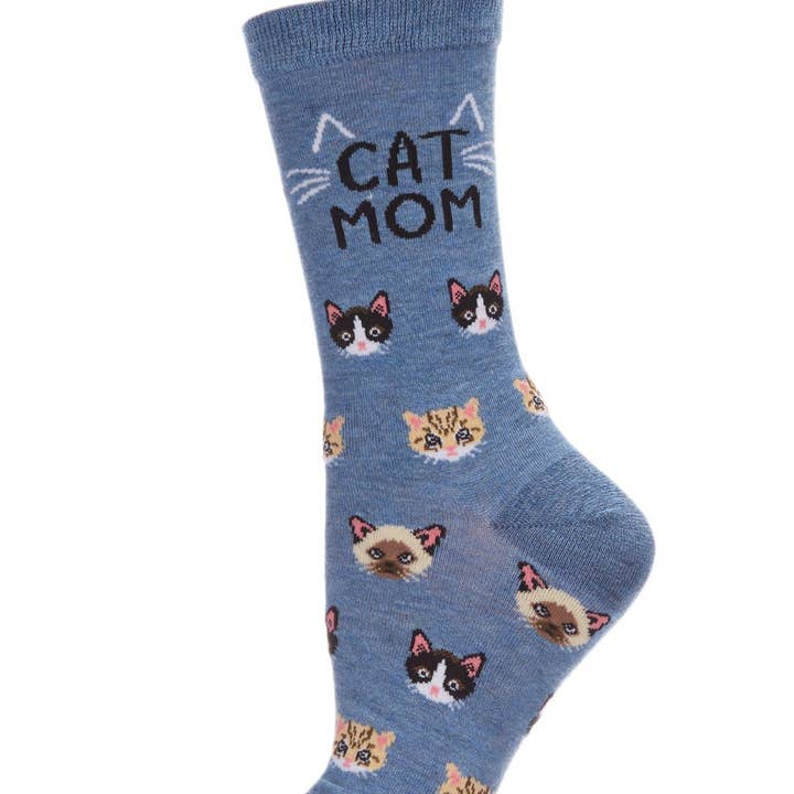Cat Mom Bamboo Crew and other Purchase Wholesale socks that save cats. Free Returns & Net 60 Terms on Faire trending on Faire.