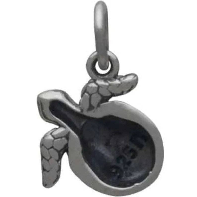 Plazko - Wholesale Individual Charm/Pendant - Baby Sea Turtle Charm Sterling Silver 14x10mm - 1pc4