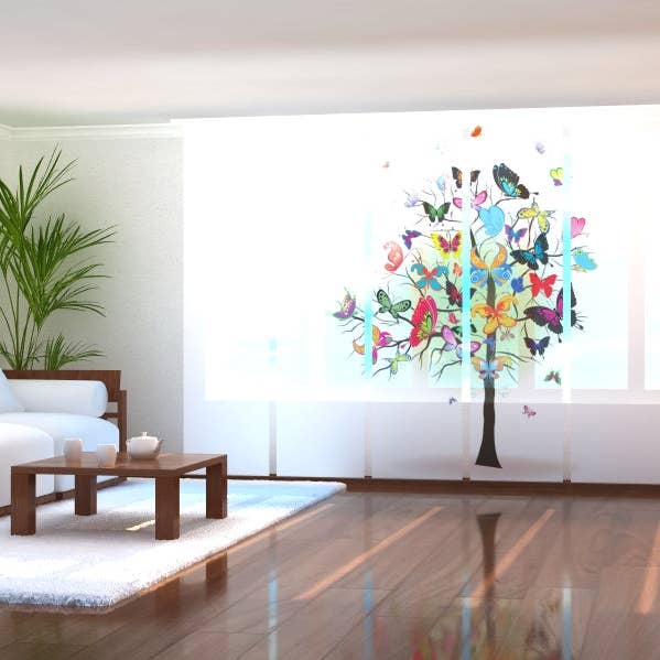 Uppsättning av 6 Butterfly Tree Panel Gardiner för wholesale av IlyDecor