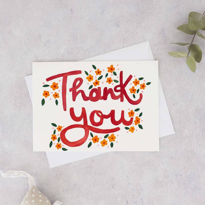 Carte de remerciement pour la vente par Wild Juniper Art Studio