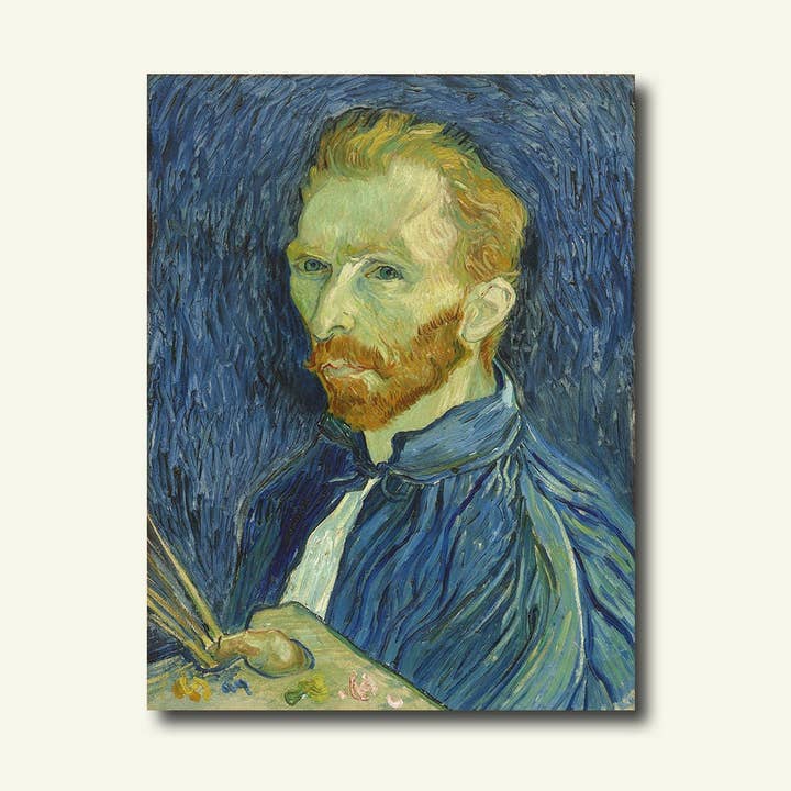 Vincent Van Gogh Self Portrait 1889 Reproduction Print for wholesale by Vintage Wall Graphics