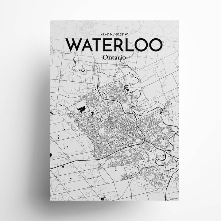 OurPoster.com - Wholesale Poster - Waterloo City Map Poster152