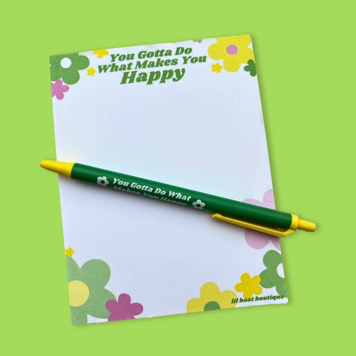 Du måste göra det som gör dig lycklig 50-sidig anteckningsblock papper för wholesale av Lil Boat Boutique