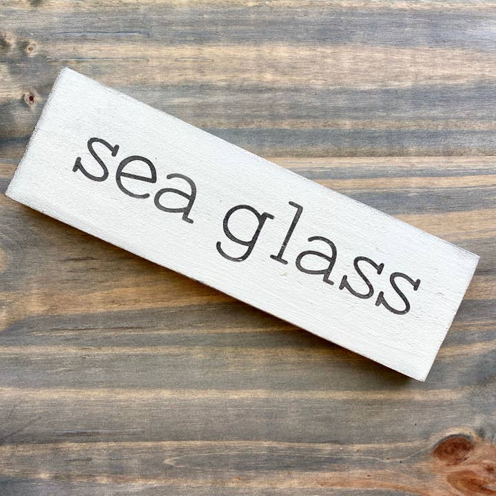 Anchored Soul Designs - Wholesale Sign - Sea Glass Sign, beachcombing decor, coastal home, seashell4