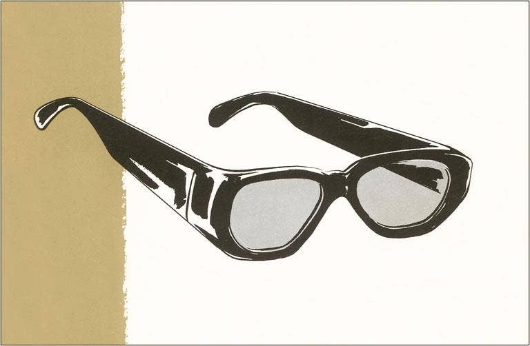 Found Image Press - Wholesale Sticker - Sticker AM-60 Horn Rim Eyeglasses0