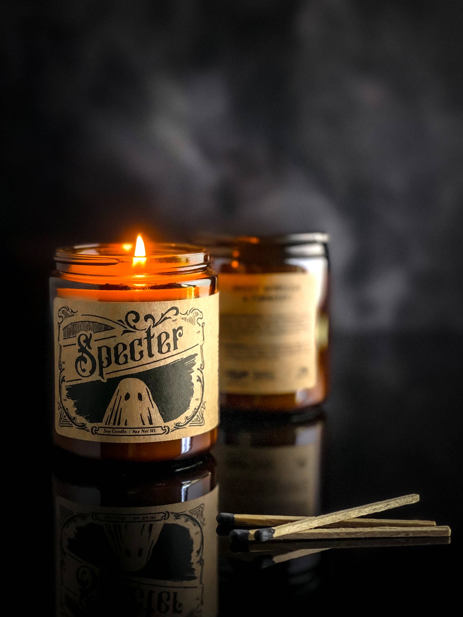 Ludlow Luna - Wholesale Jar/Filled Candle - SPECTER Soy Candle [Santal+Mint+Palo Santo] 5