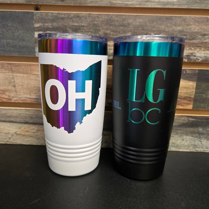 Custom Business 20 OZ Logo Tumbler Special Colors for wholesale by 3C Etching