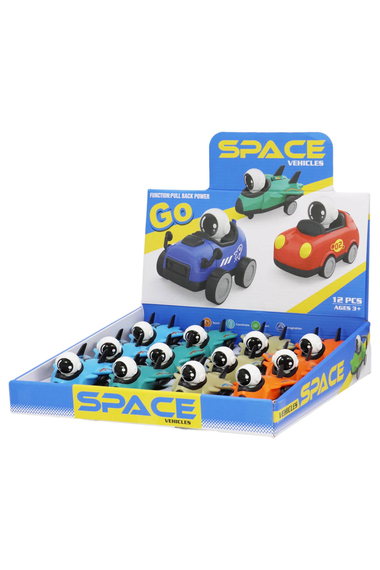 Cap Zone - Wholesale Wind-Up Toy - Kids - Kids Outer Space Jet Plane Wind-Up Toy - 12 pcs1