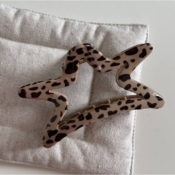 6PC Wild Leopard Hair Claw for wholesale on Faire3