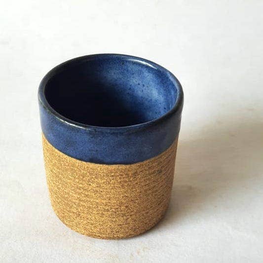 Sobremesa - Wholesale Coffee Mug - Rustic Blue Ceramic Tumbler, Artisan Handmade
