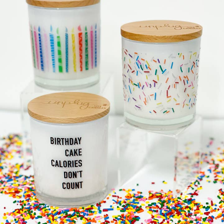 Unplug Soy Candles - Wholesale Jar/Filled Candle - Birthday Sprinkles Soy Candle5
