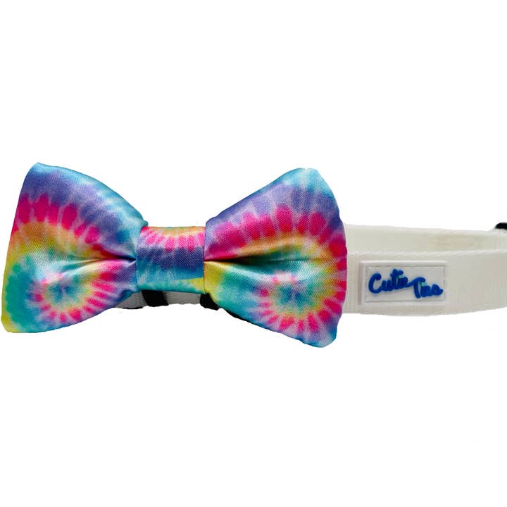 Pastel Tie Dye Dog Bow Tie for wholesale by Cutie Ties