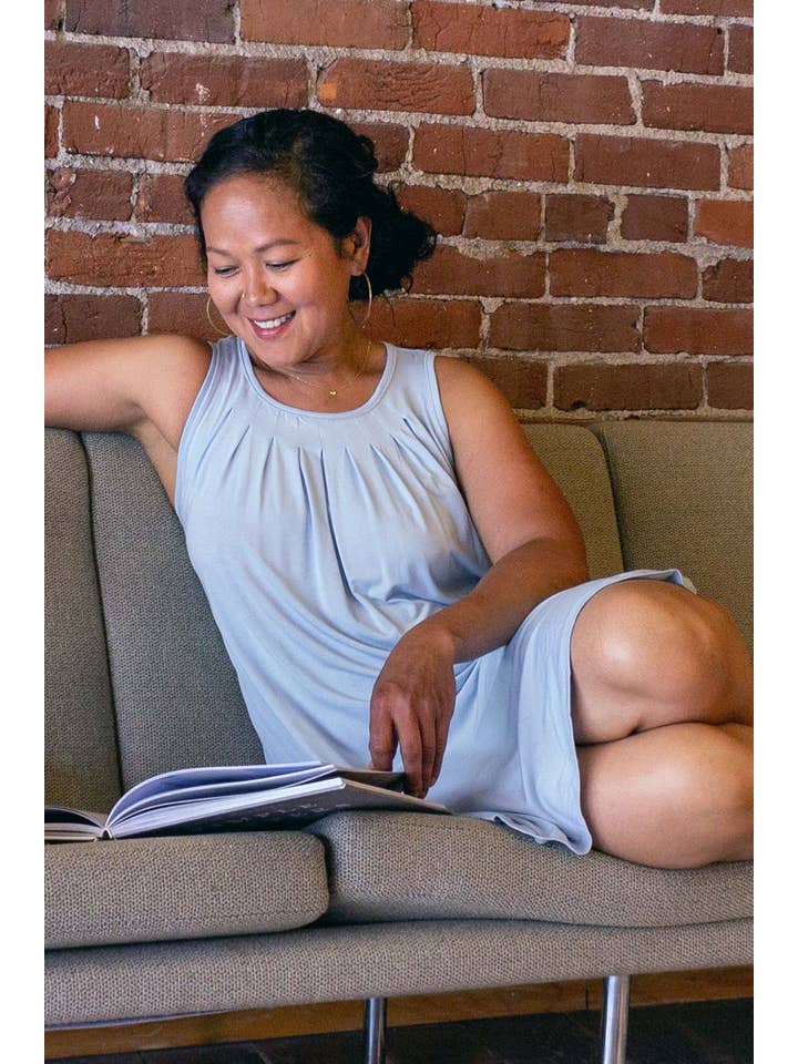 YALA - Wholesale Nightgown - Women's - DELIA GATHERED TANK BAMBOO NIGHTGOWN2