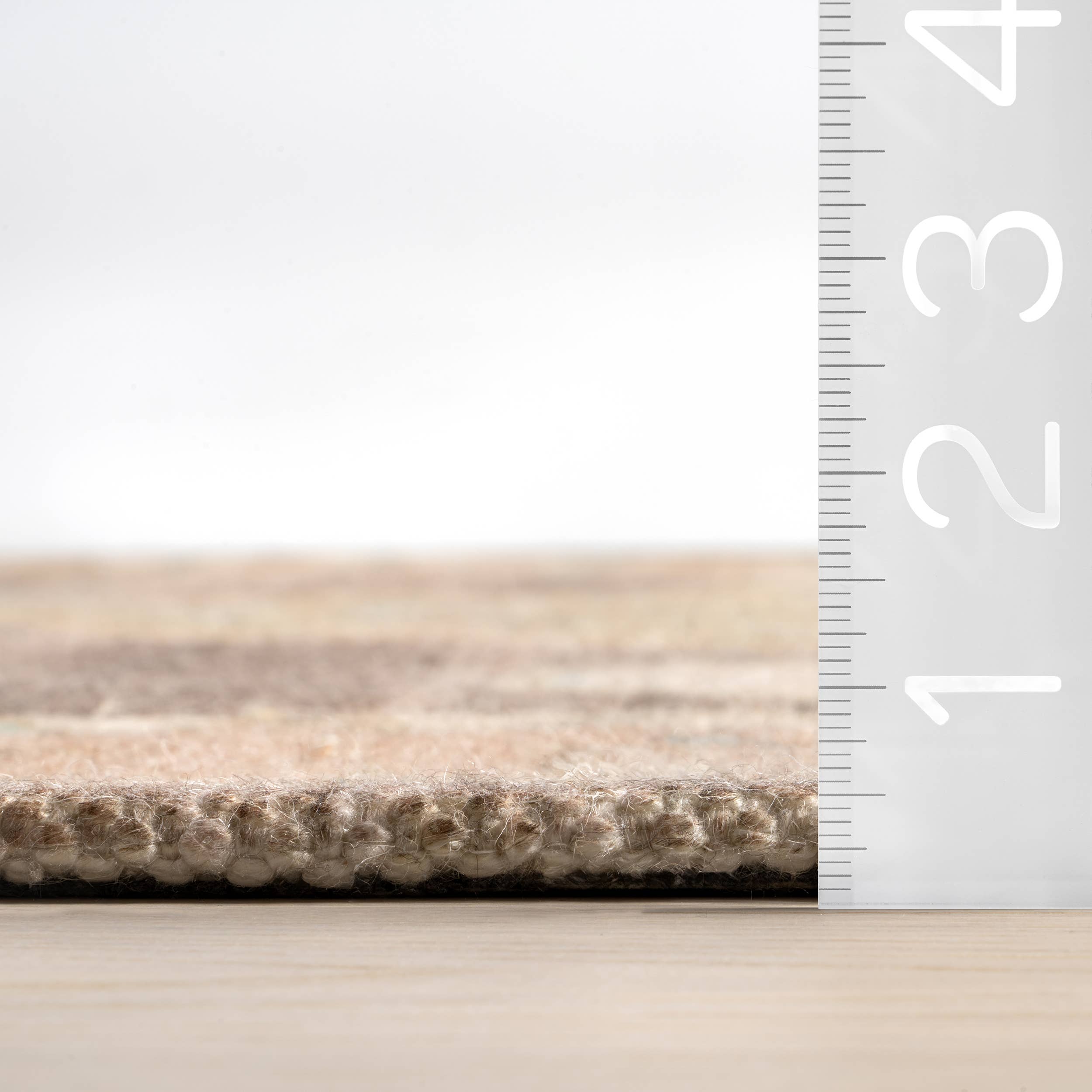 Brown Fawn Medallion Wool and Cotton Area Rug for wholesale on Faire2