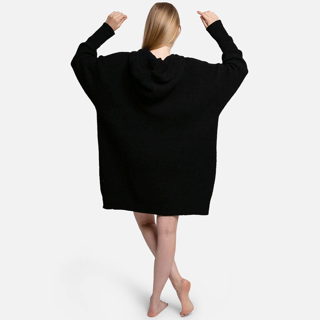 Fashion City - Wholesale Hoodie - Women's - Hooded Happy Face Snuggie with Pocket6