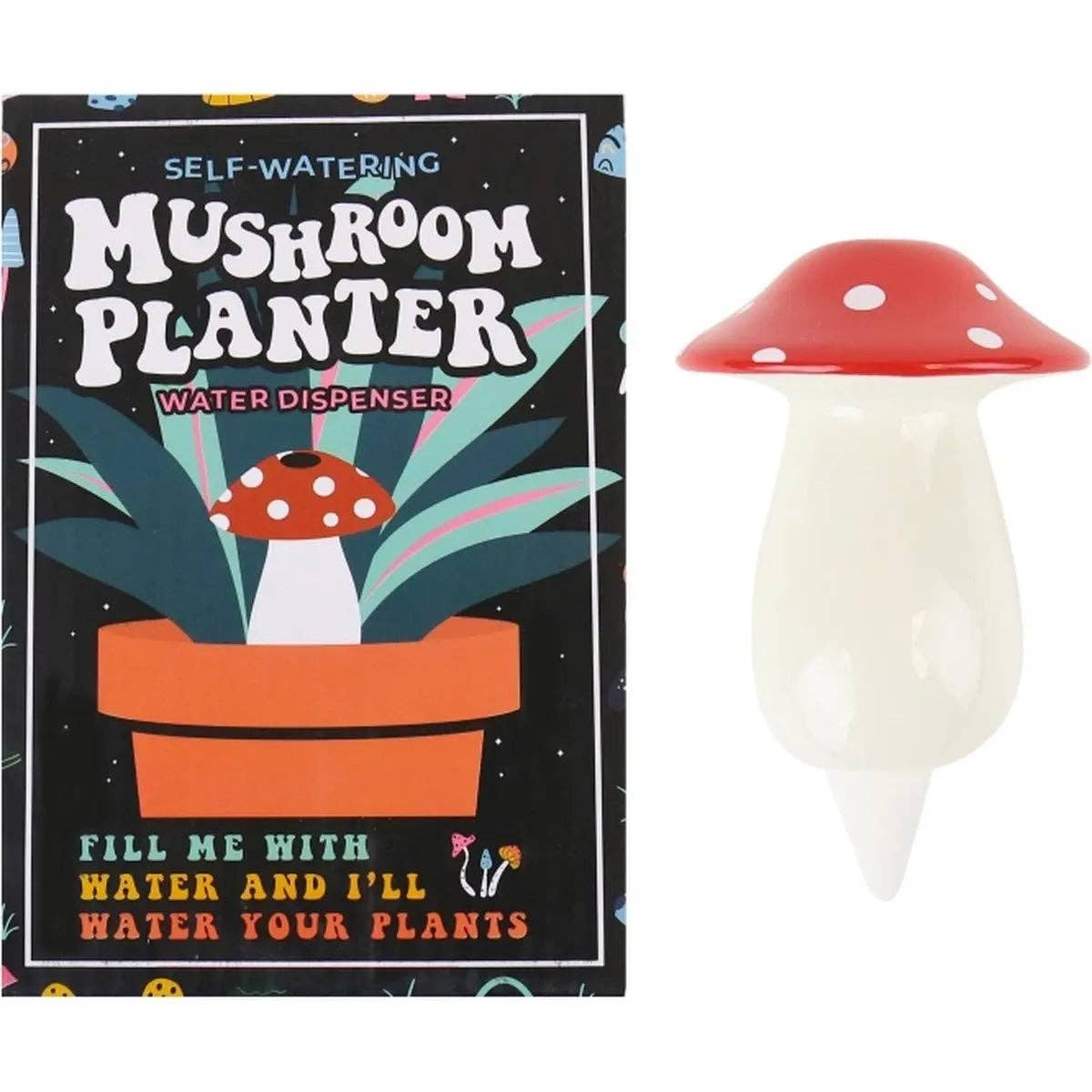 Oasis of Life - Wholesale Watering Can - Irrigation System Mushroom – Self-Watering for Plants in Mushroom Shape 11.2x16cm – Automatic Water Dispenser for Flower Pots, Balcony & Garden1