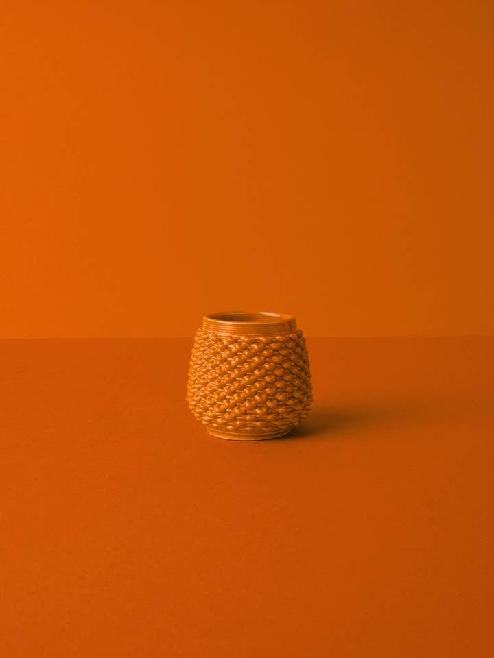Dragon Egg Mini – Tangerine 3D-Printed Clay Cup for wholesale by the loom lab