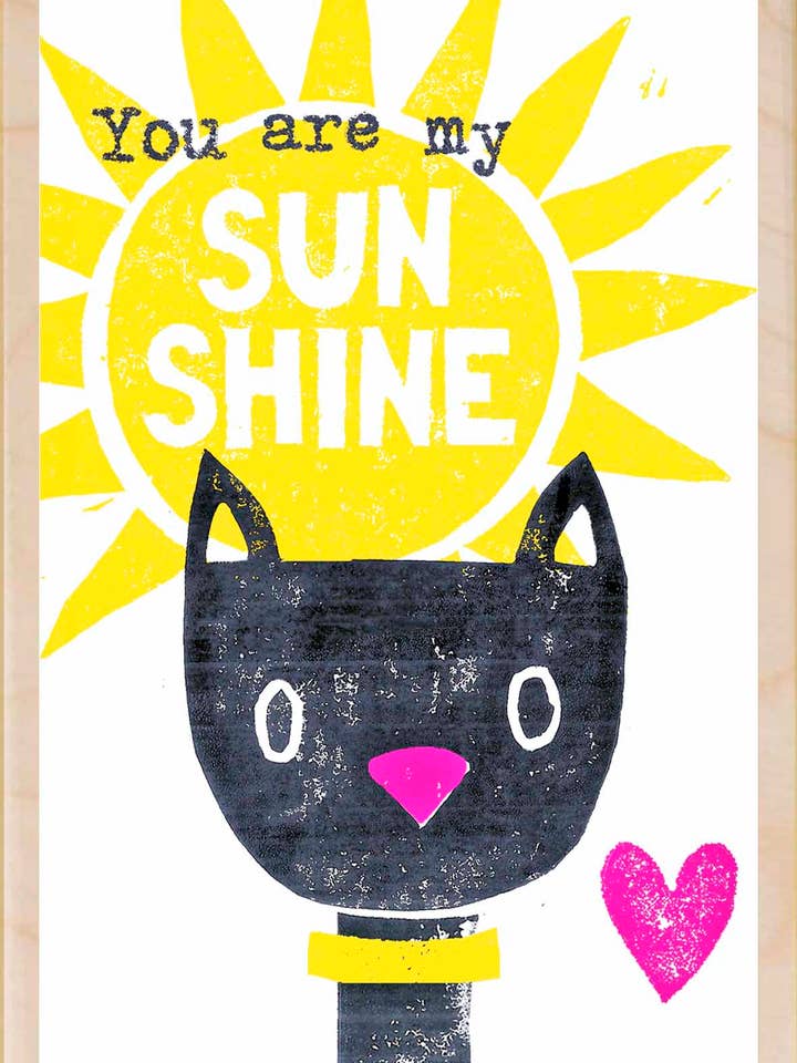 You Are My Sunshine - Eco-friendly card for wholesale by THE WOODEN POSTCARD COMPANY