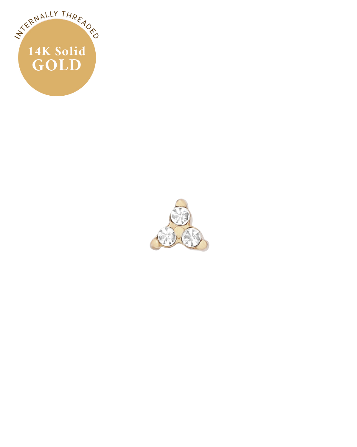S-kin Studio Jewelry - Wholesale Stud/post earrings - 14K Solid Gold Angela Tiny Trio Stud9