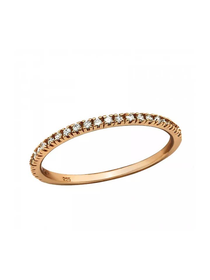 Sterling zilveren stapelbare ring met CZ - RG voor wholesale door Zoey Simmons