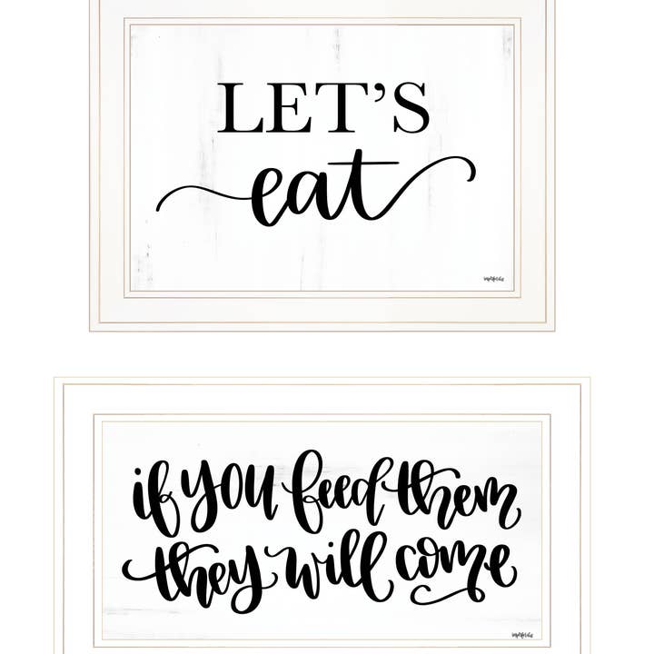 "Let's Eat/Feed Them" 2-Piece Vignette by Imperfect Dust for wholesale by Trendy Decor 4U