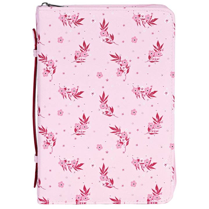 Dicksons - Wholesale Bible Cover - White Dove Bible Case Pink Floral XLarge