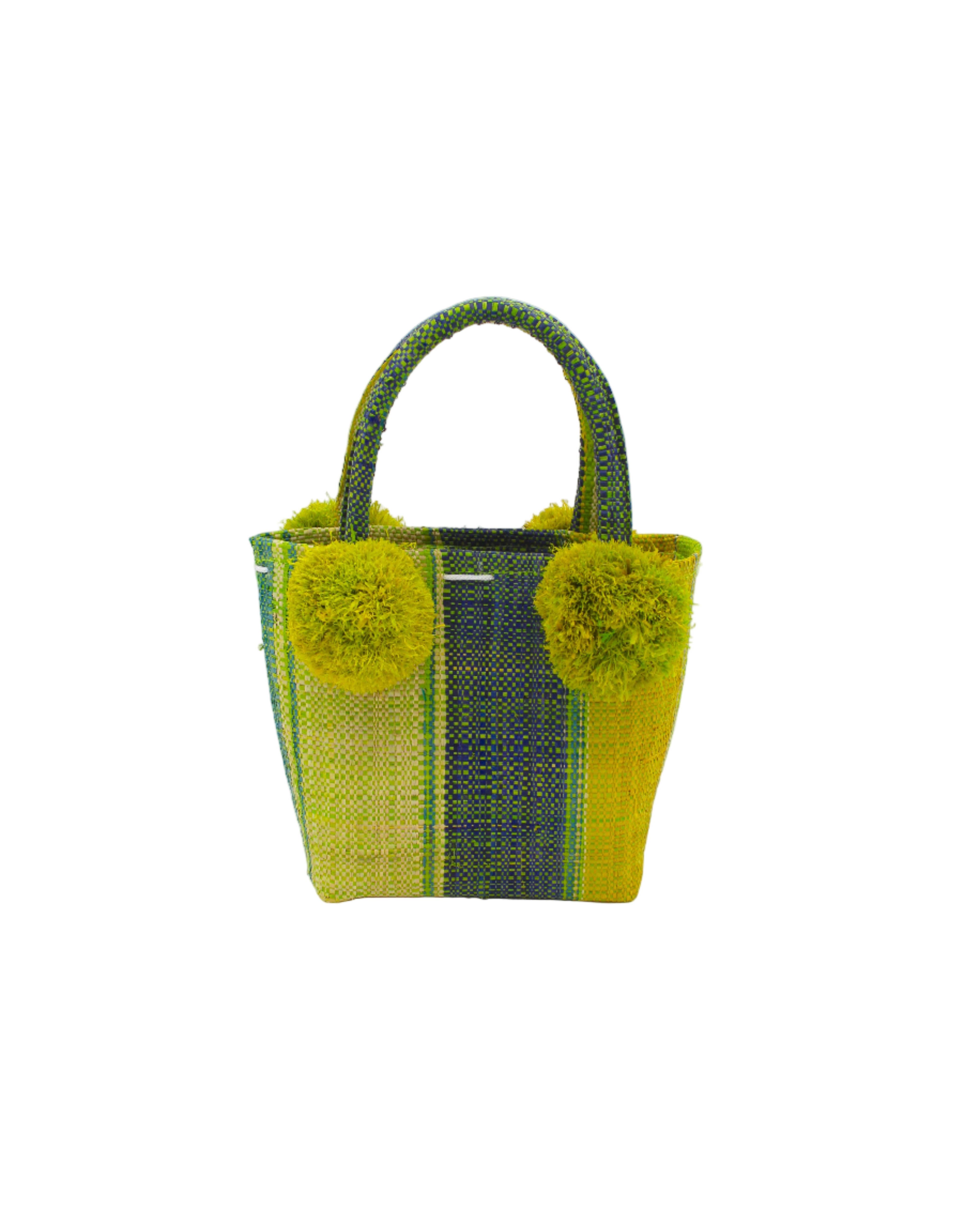 Shebobo - Venta al por mayor Bolso con asas - Mujer - Bolso mini de rafia Schooner con pompón5