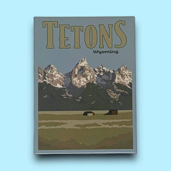 Tetons, Wyoming Fridge Magnet for wholesale by Blue Bison Apparel