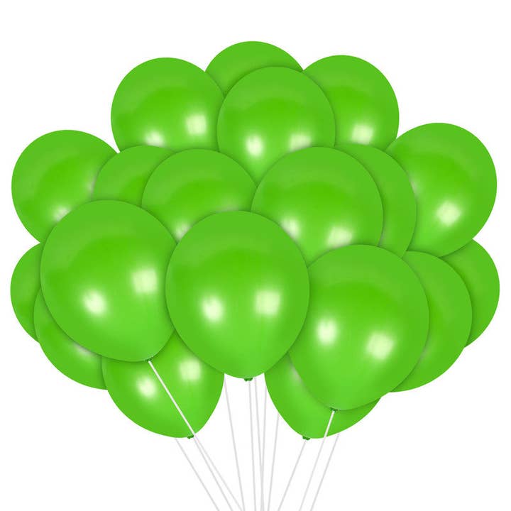 Bright Green Balloons - 12 Inch Latex Balloons for wholesale by Treasures Gifted