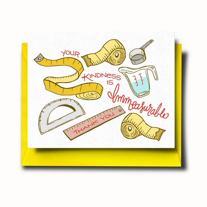 Onmeetbare bedankkaart, set van 6 stuks in doos voor wholesale door SOMETHING OF A DANDY