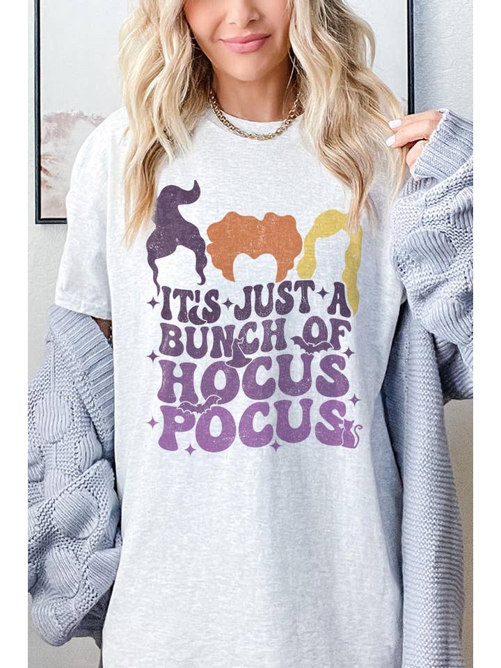 COLORBEAR - Wholesale Tunic - Women's - IT'S JUST A BUNCH OF HOCUS POCUS HEAVY COTTON TEE