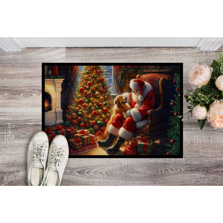 Capacho Golden Retriever e Papai Noel 24x36 DAC4117 por atacado de Caroline's Treasures