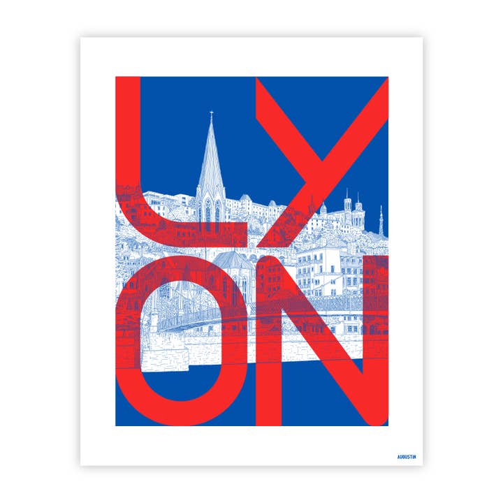 Lyon (red) - display for wholesale by Augustin