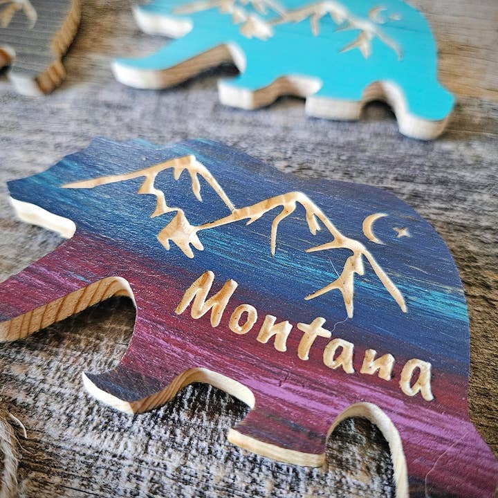 Knotty Pine Woodworks - Vendita all'ingrosso Calamite - Magneti a forma di orso2