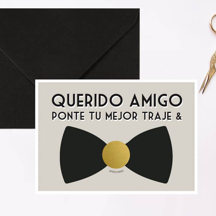 Wild Confetti – Großhandel Hochzeitskarte – Rubbelkarte Hochzeitszeuge Anfrage (Fliege)1