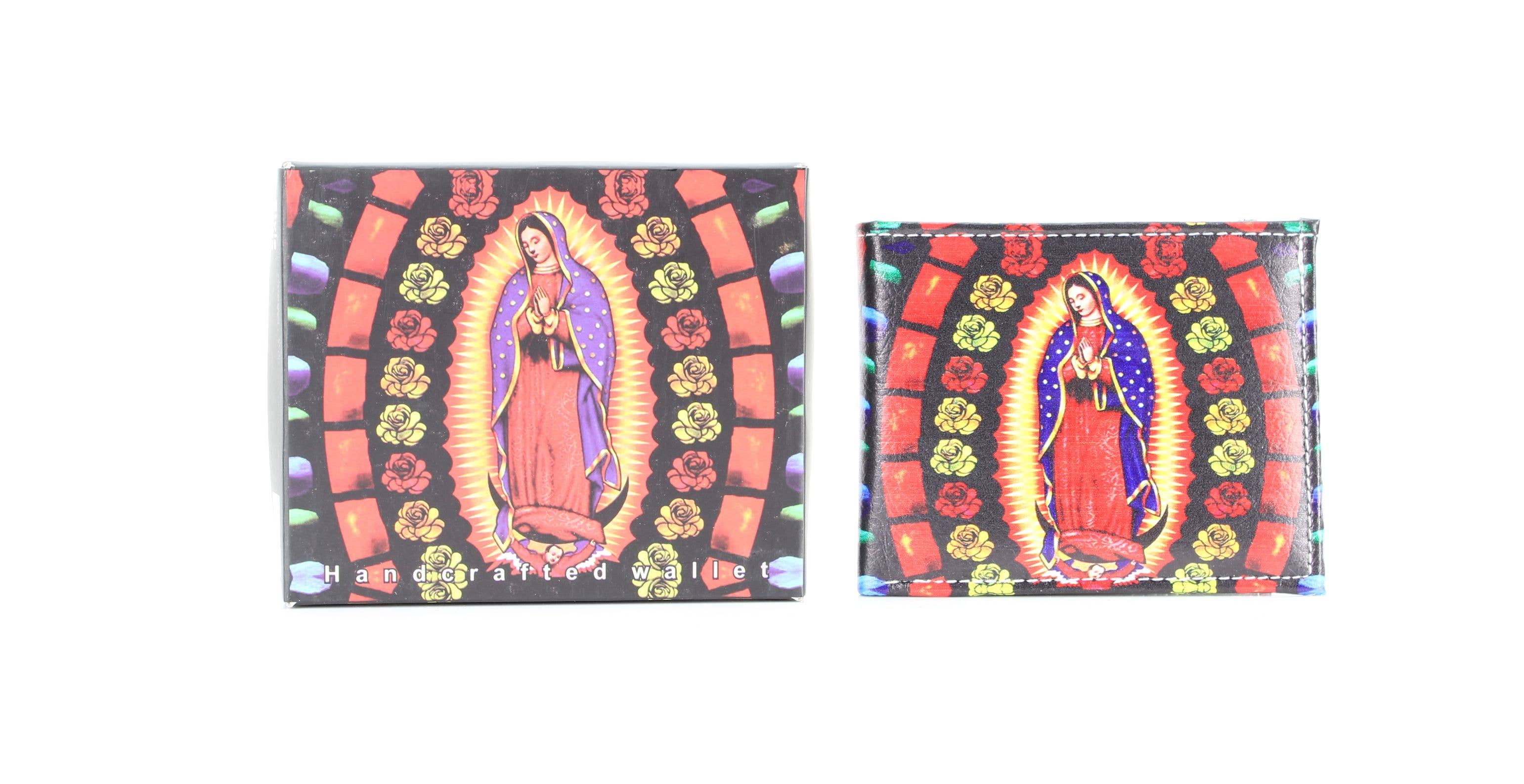 Leather Impressions Inc - Wholesale Wallet - Women's - Lady Guadalupe Roses Vegan Leather Bifold with Gift Box7