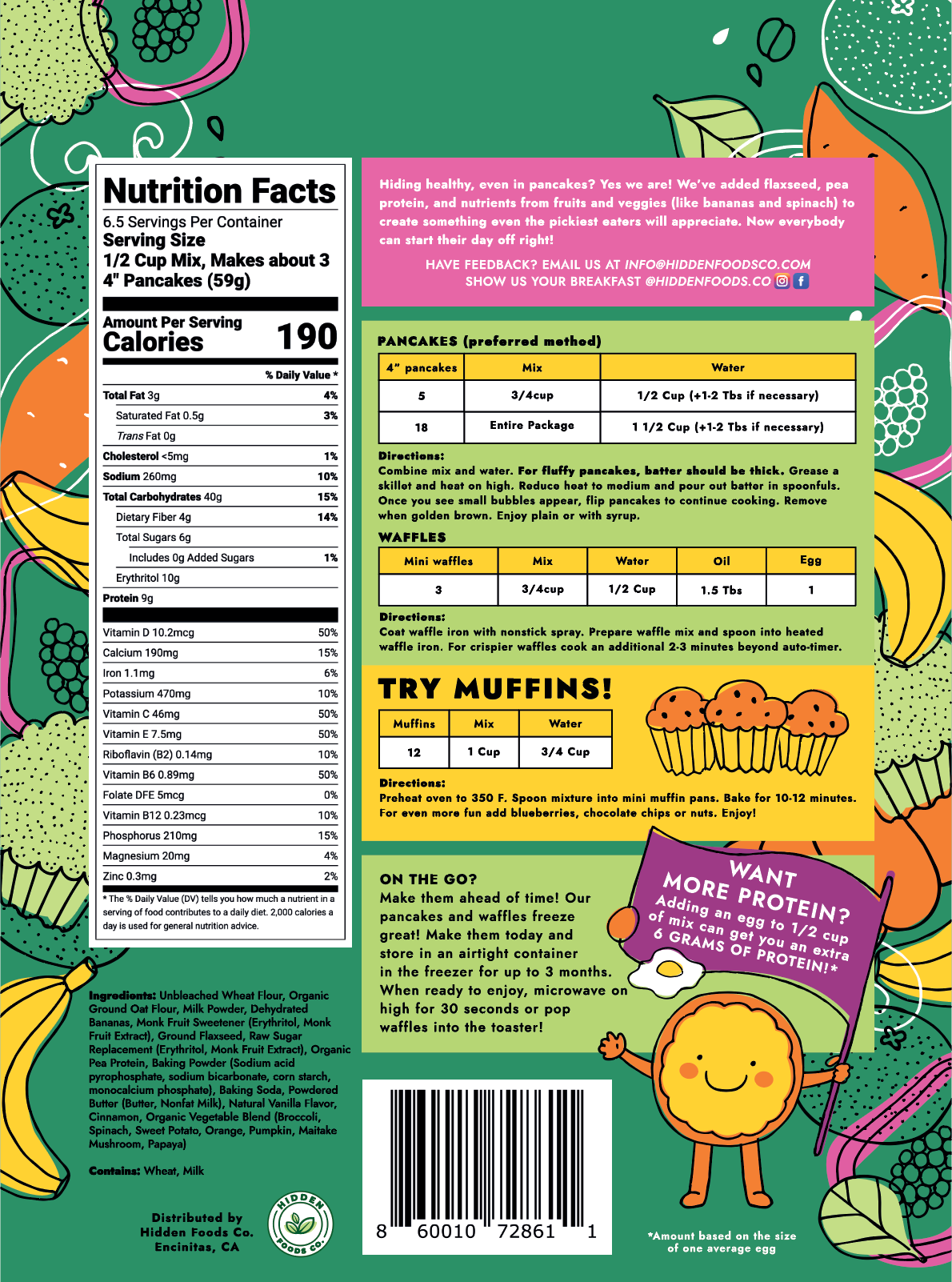 Hidden Foods Co - Wholesale Pancake Mix - Hidden Foods Cinnamon Churro Pancake Mix4