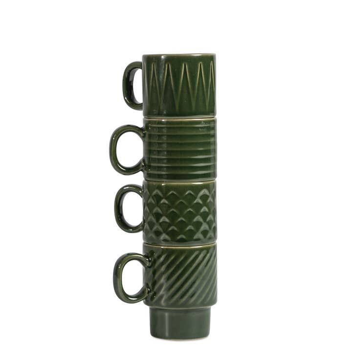 Coffee & More Espresso Mug, 3 Ounces, Set of 4, Green for wholesale by Sagaform Inc