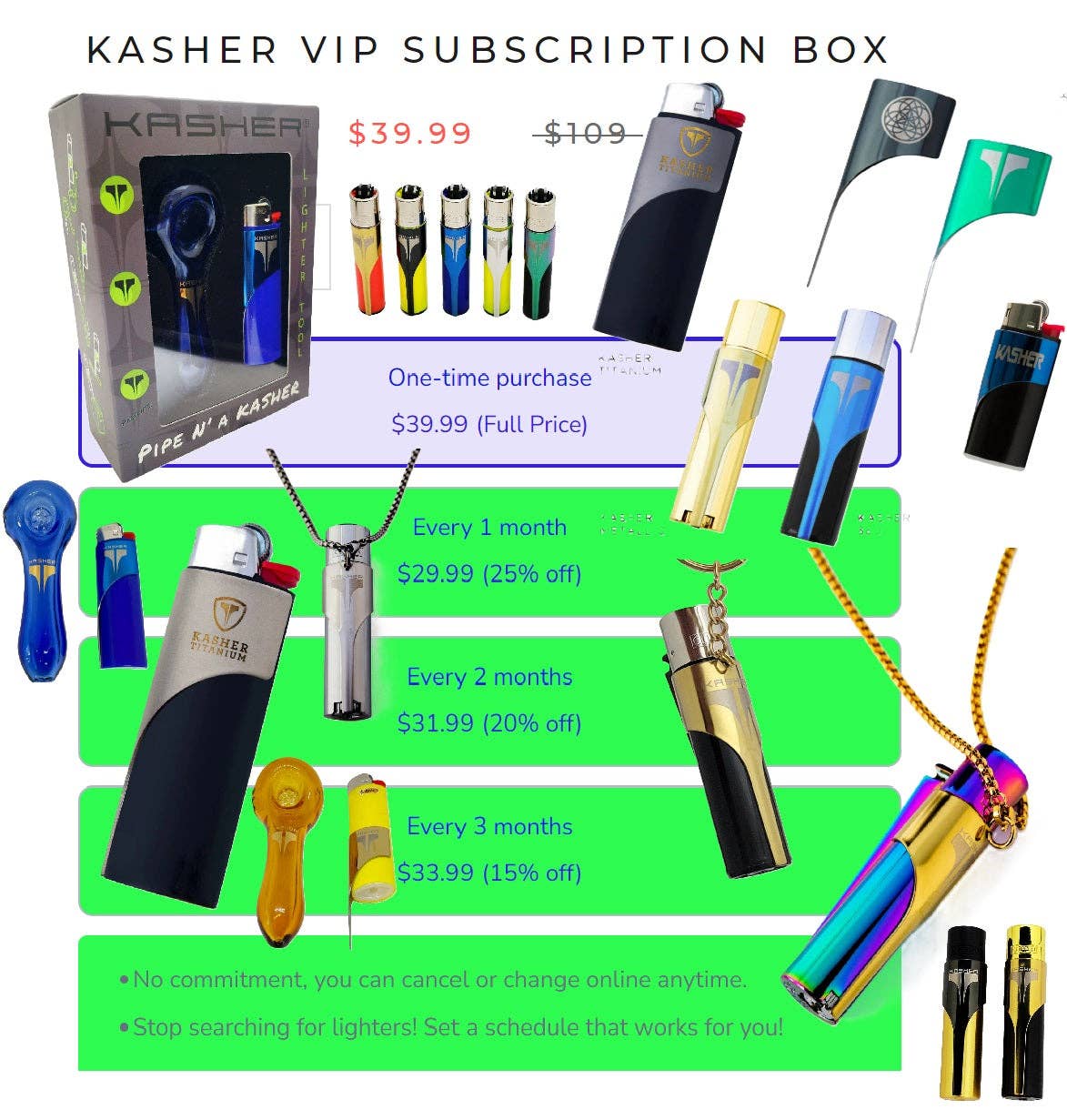 Kasher Inc - Wholesale Lighter - KASHER VIP SUBSCRIPTION BOX1