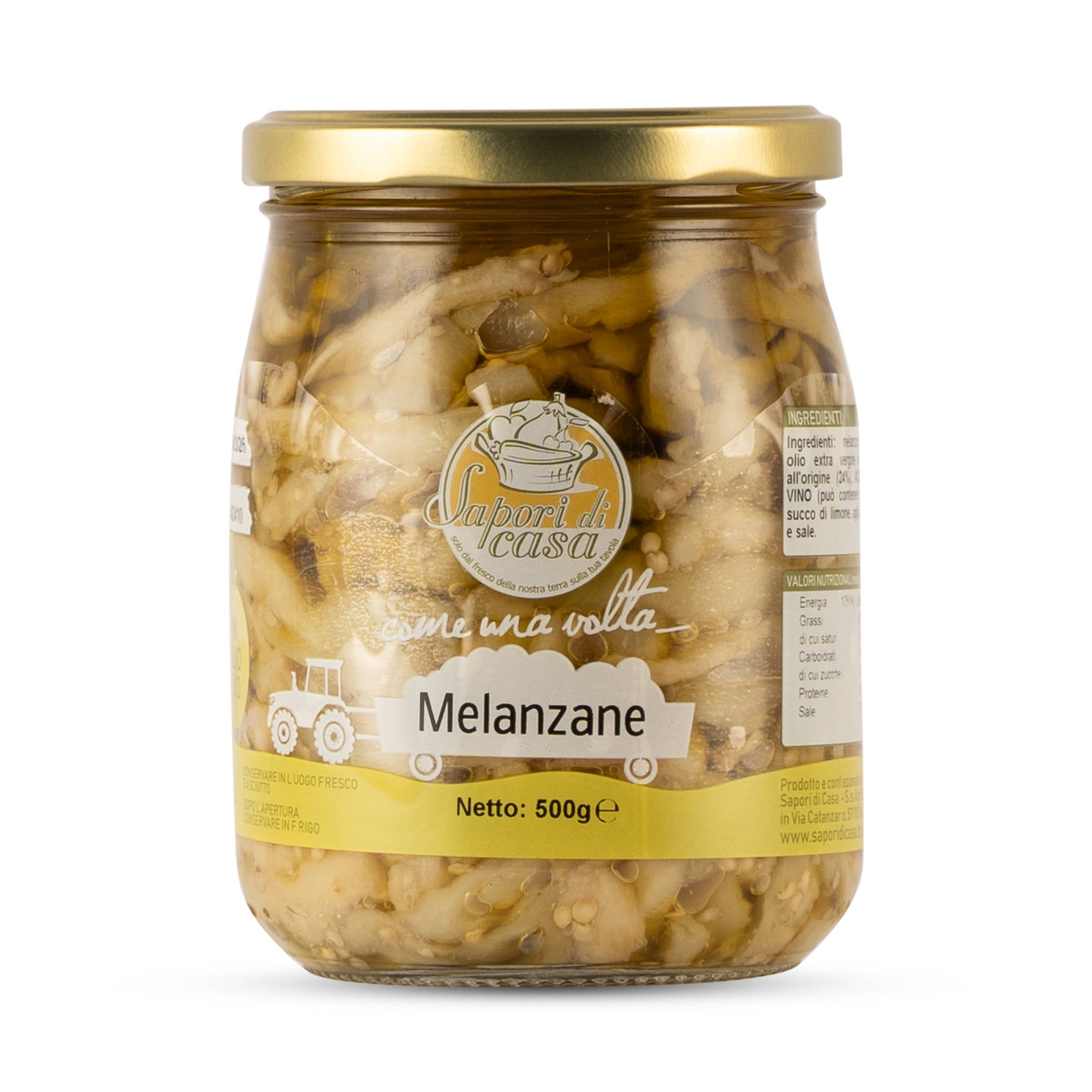 Sapori di Casa - Wholesale Ingemaakte groenten - Julienne aubergines in extra vierge olijfolie zonder conserveermiddelen1