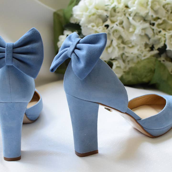 Baby blue MARIELA MERIDA luxury hiking shoes for women for wholesale on Faire1