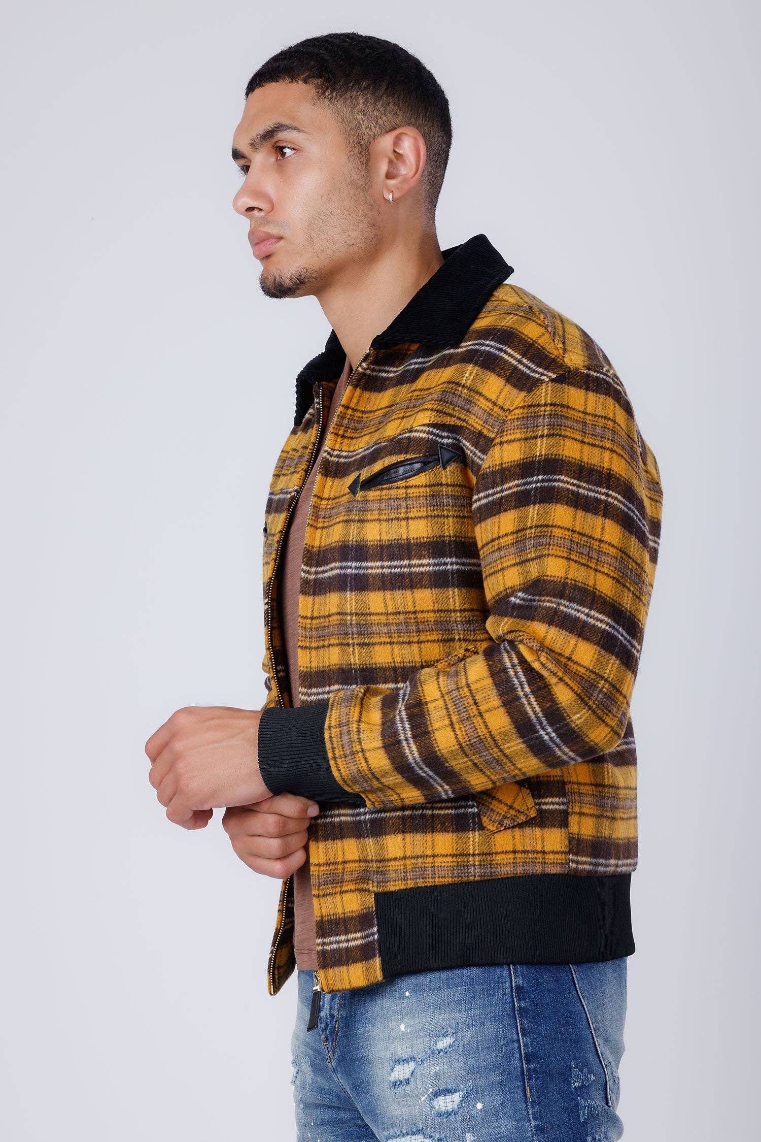 BARABAS - Venta al por mayor Chaqueta - Hombre -  Chaqueta bomber de invierno de lana a cuadros para hombre 4BH915