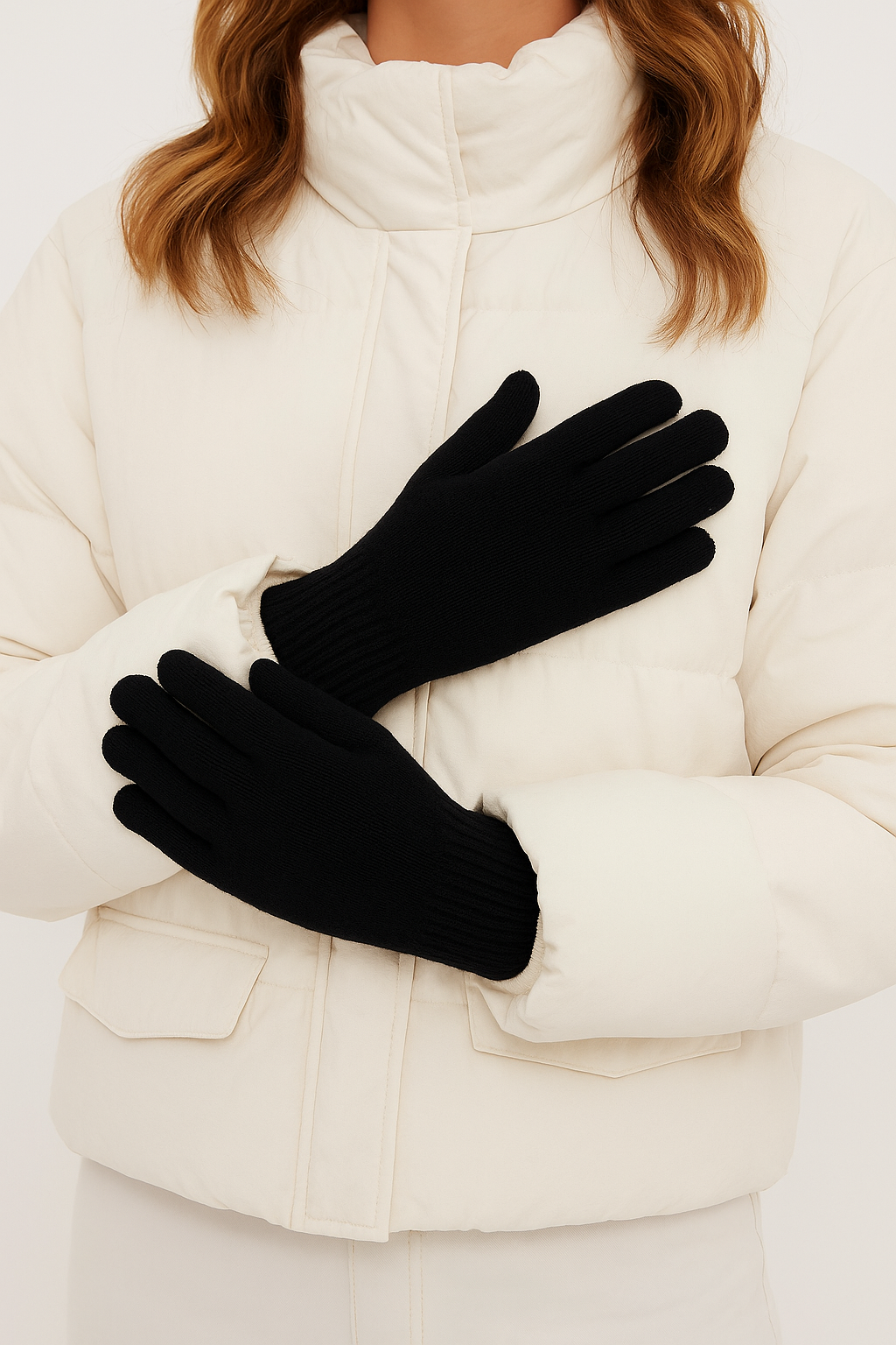 Knitted Touch Screen Gloves in Black for wholesale on Faire0