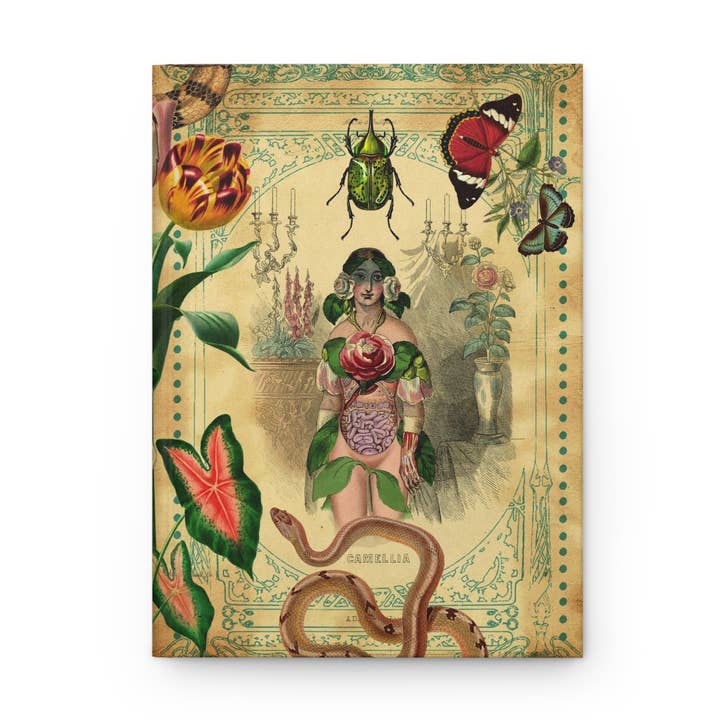 Botanique Collage Matte Hardcover Journal for wholesale by Asunder Bazaar