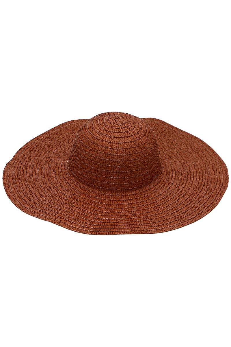 Cap Zone - Wholesale Straw Hat - Women's - Thin Light-Weight Floppy Straw Beach Sun Hat7