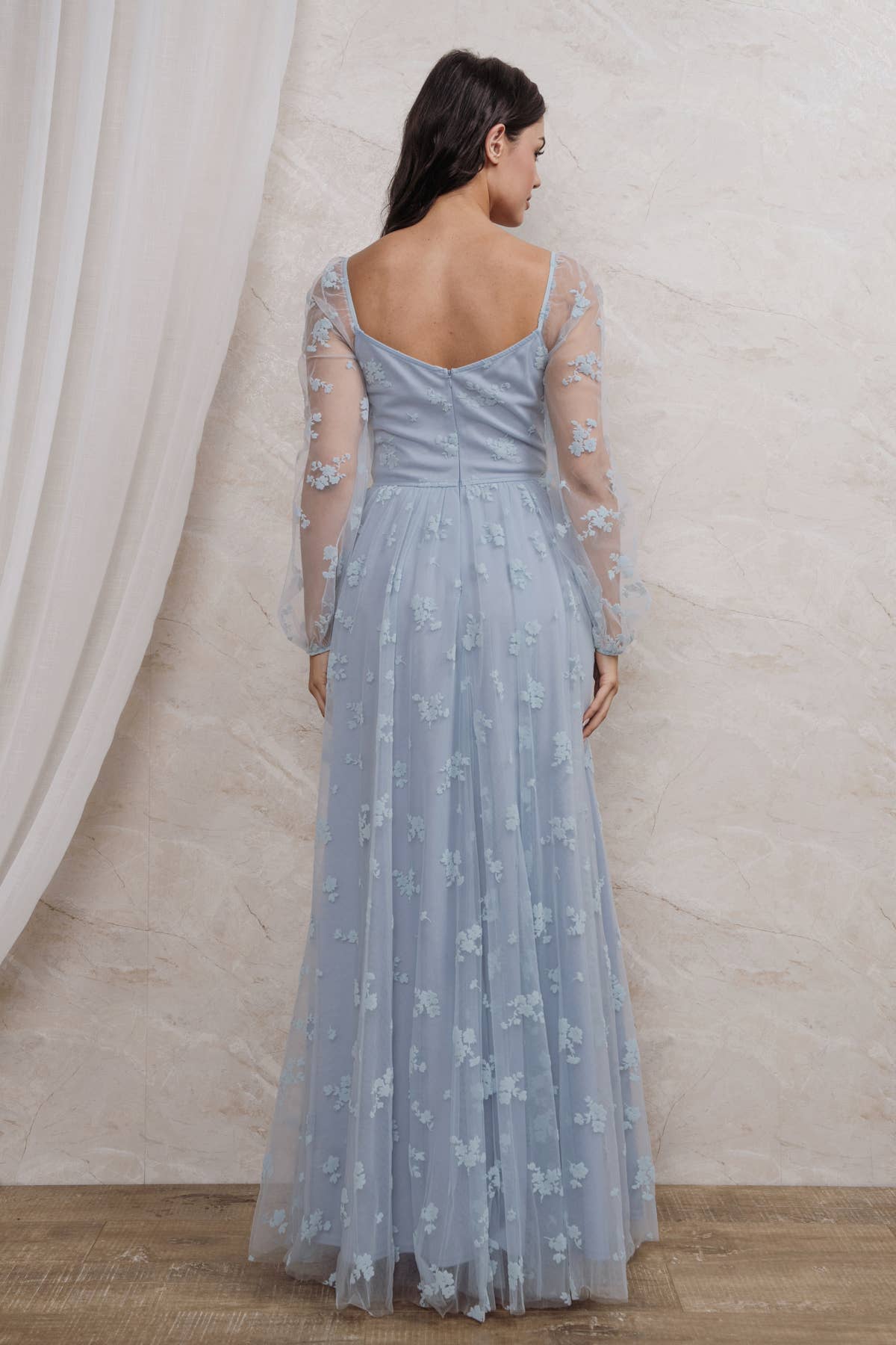 Rosemore Couture - Wholesale Gown - Women's - BURN OUT FLORAL SURPLICE MAXI DRESS3