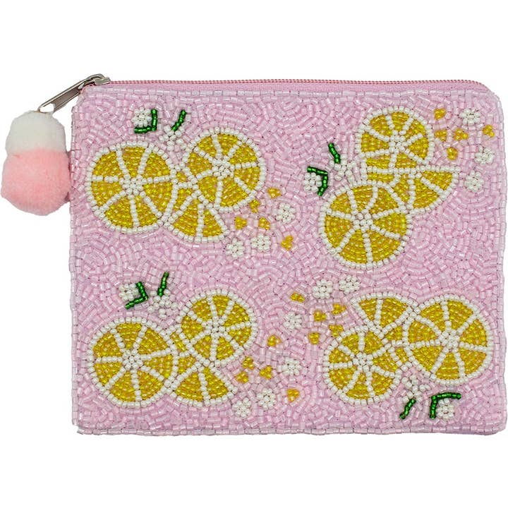 Pizzazz, Inc. - Wholesale Coin Purse - Women's - Lemons Beaded Pouch