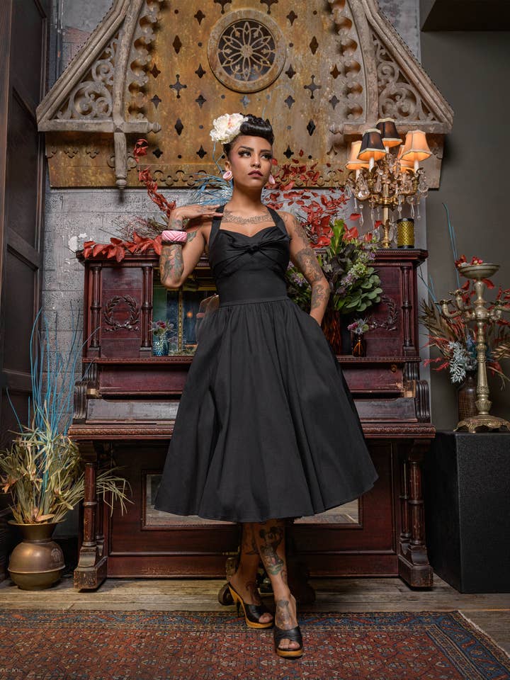 Tie the knot Swing dress for wholesale by Rockin Bettie